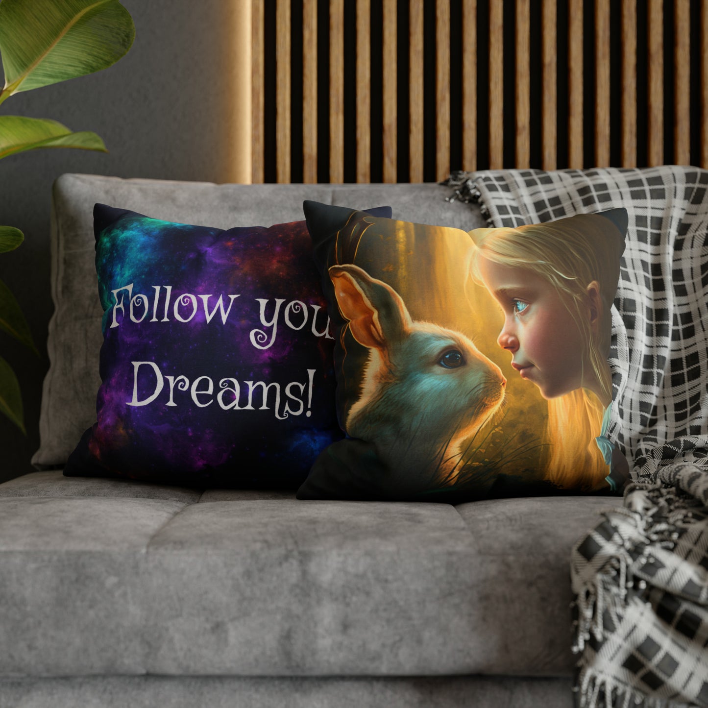 Cojín Cuadrado - Lucy y el Bosque Encantado 1