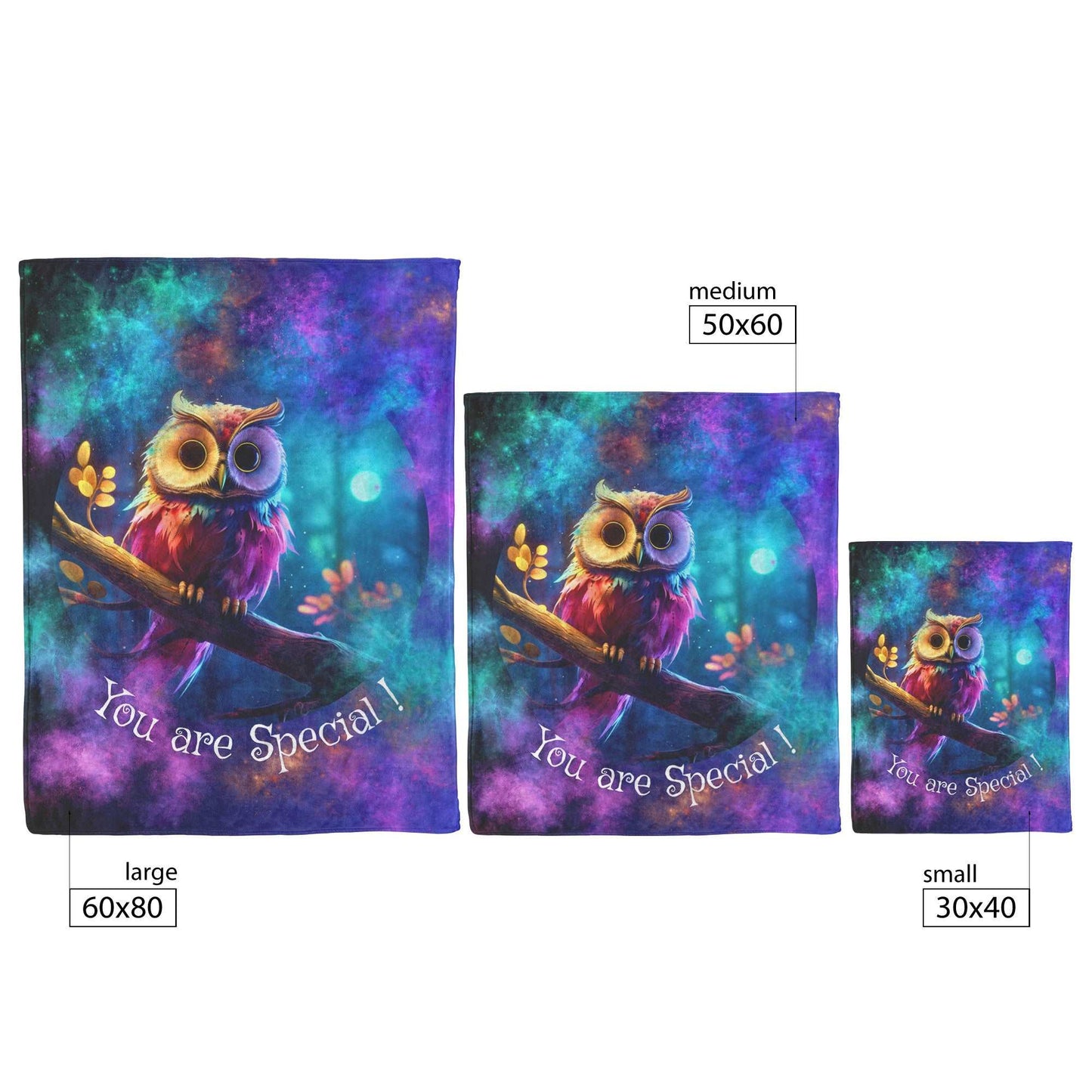 Fleece Blanket - The Owl Who Stole the Moon 2