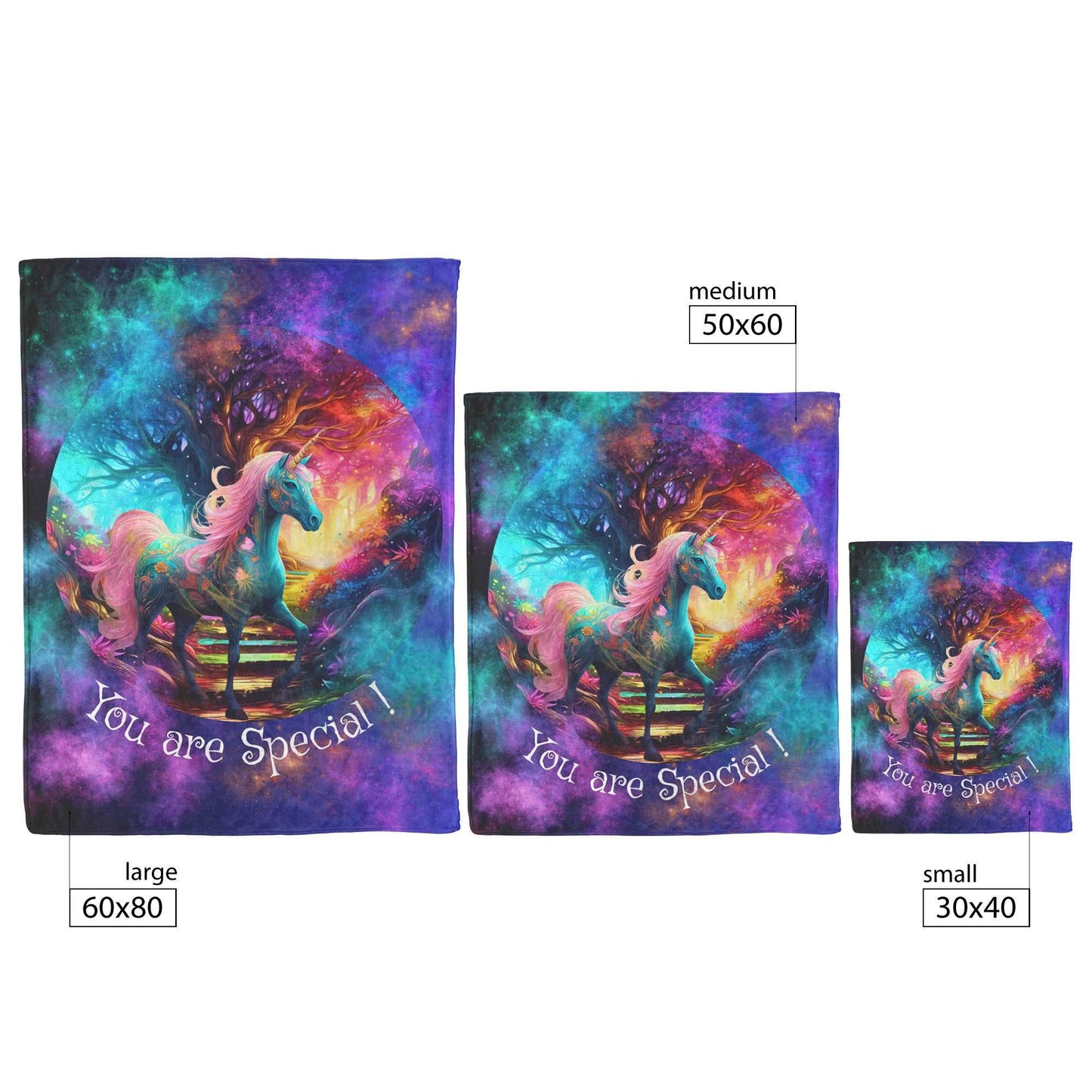 Fleece Blanket - Unicorn Luna