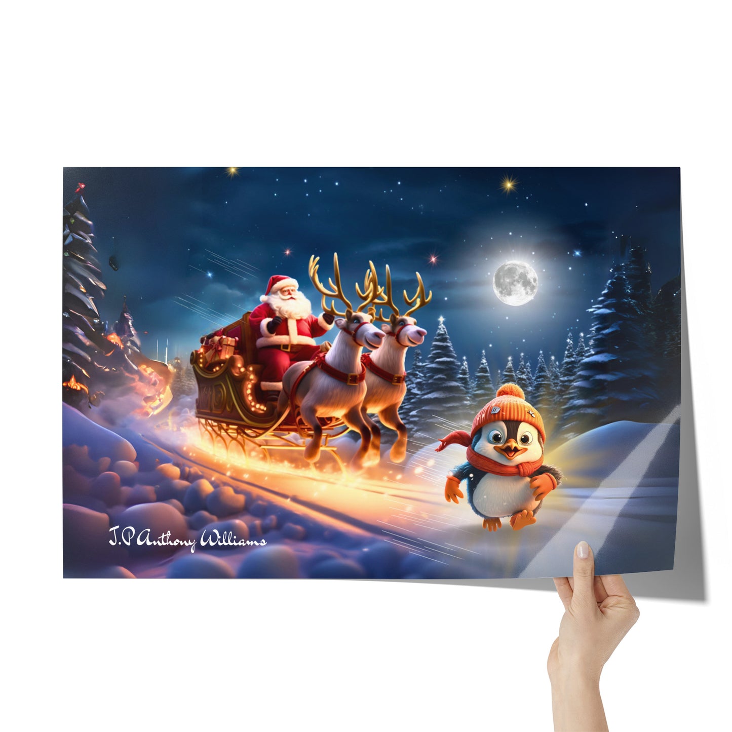 Póster 20" x 30" - Navidad con Penguin Pippin