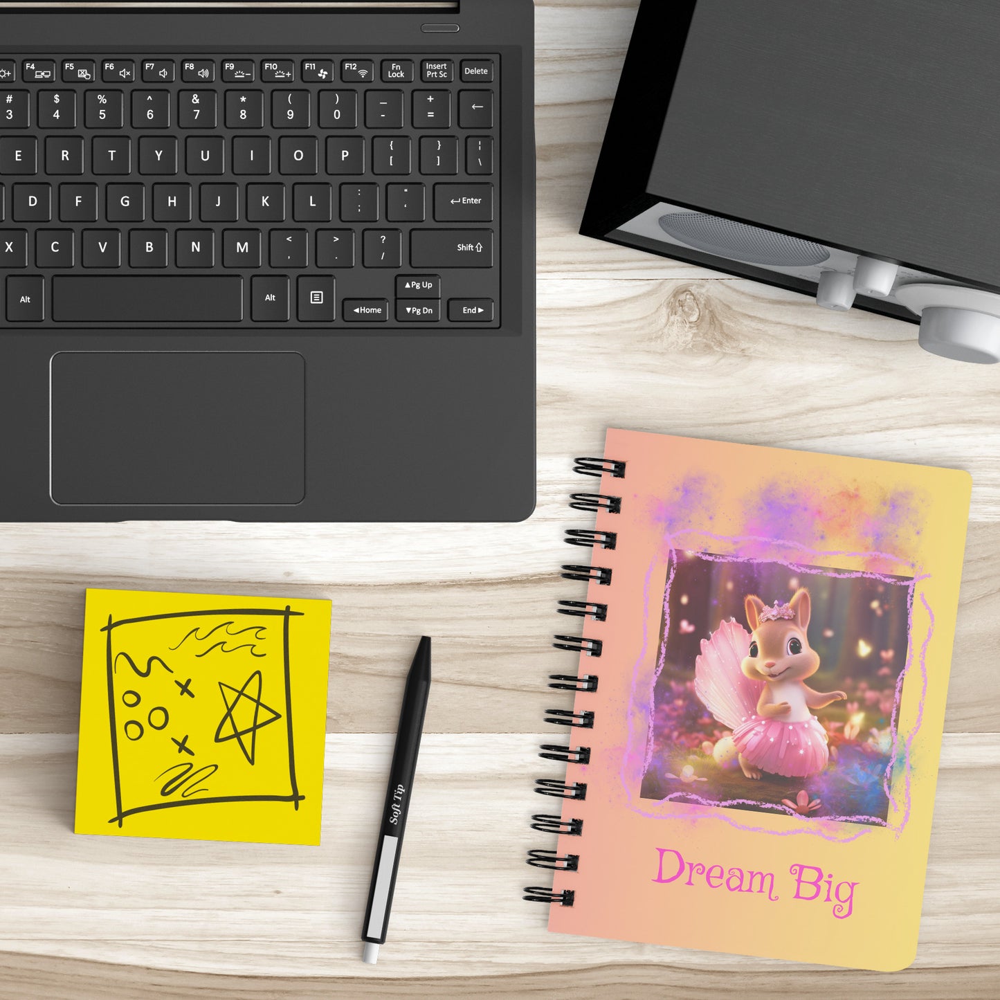 Spiral Notebook - Cute Squirrel Ballerina Lily