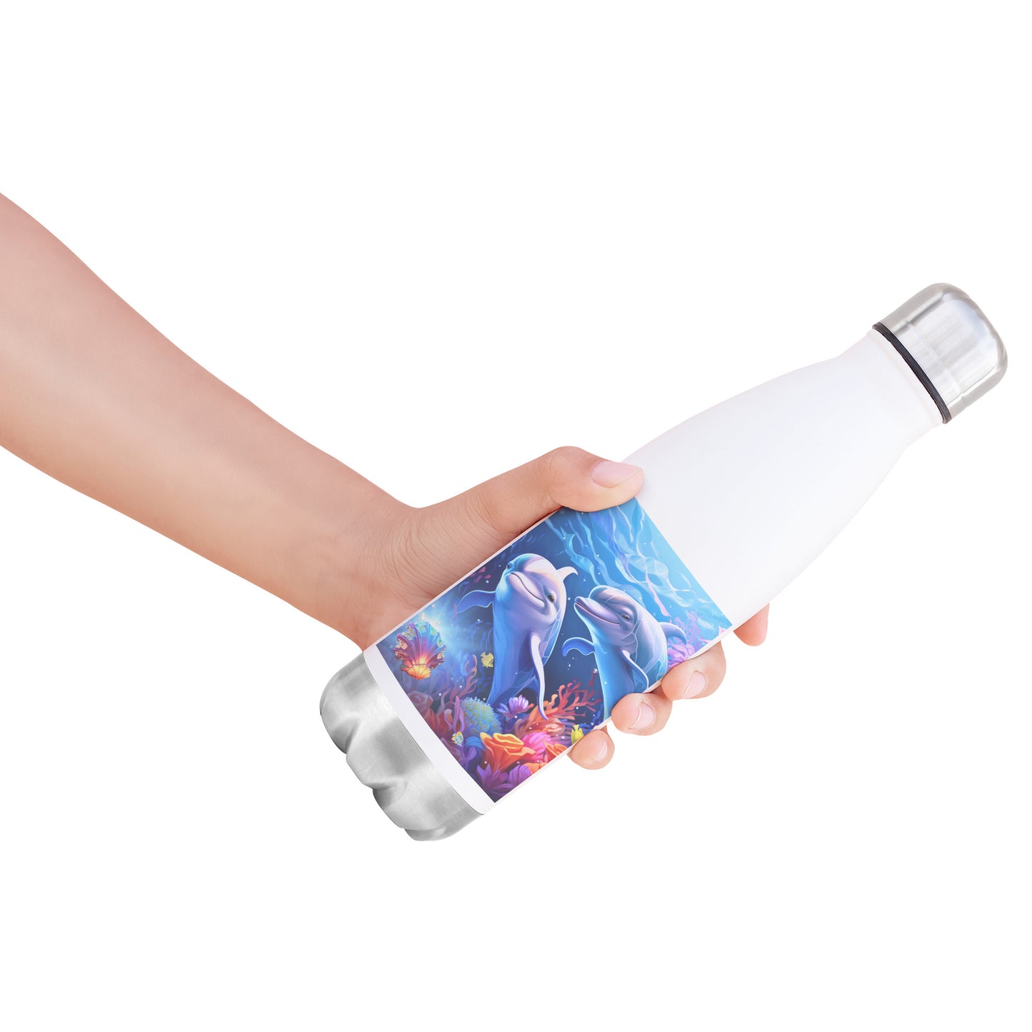 Water Bottle - Cute Dolphin Adventure