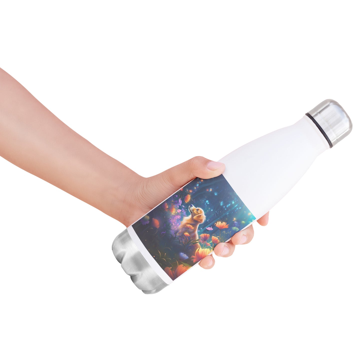 Water Bottle - Cute Golden Retriever Dog