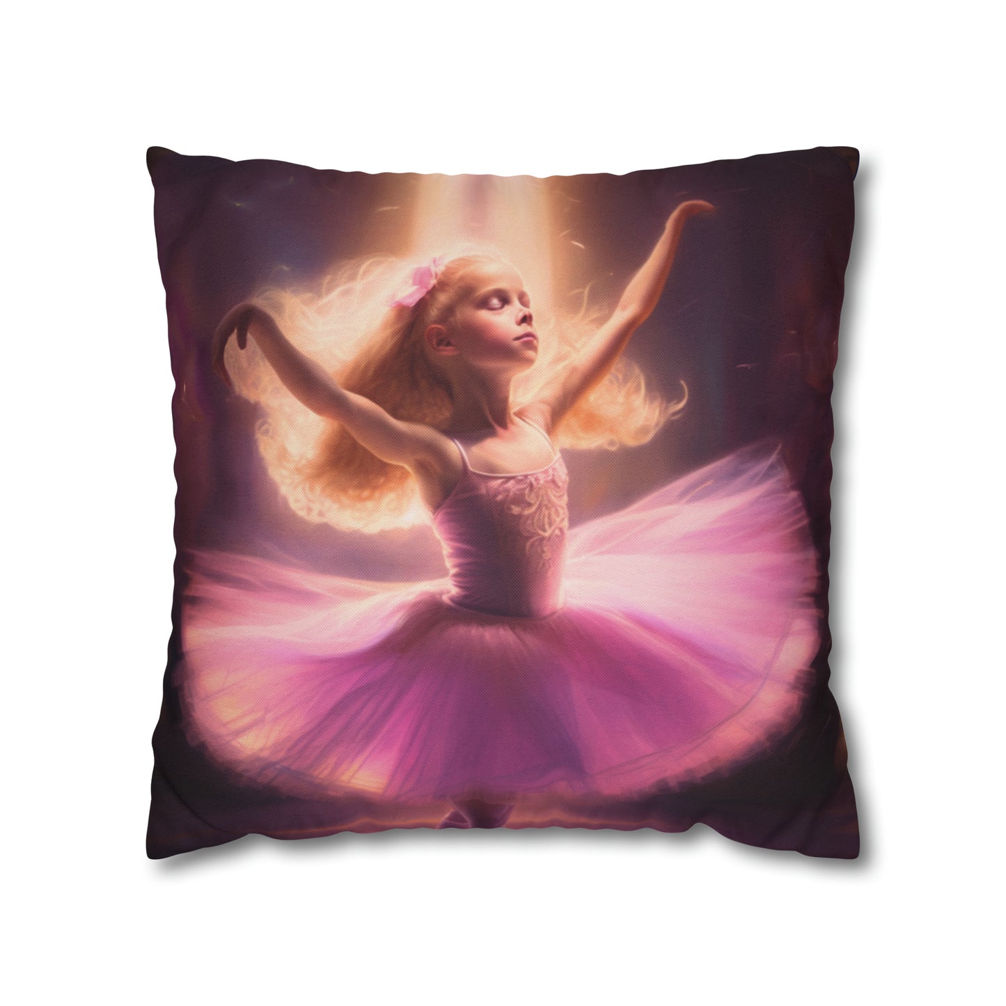 Square Pillow - Sophie's Ballerina Dream