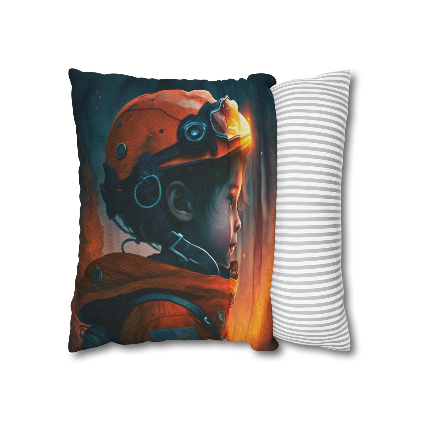 Square Pillow - Jimmy the Firefighter