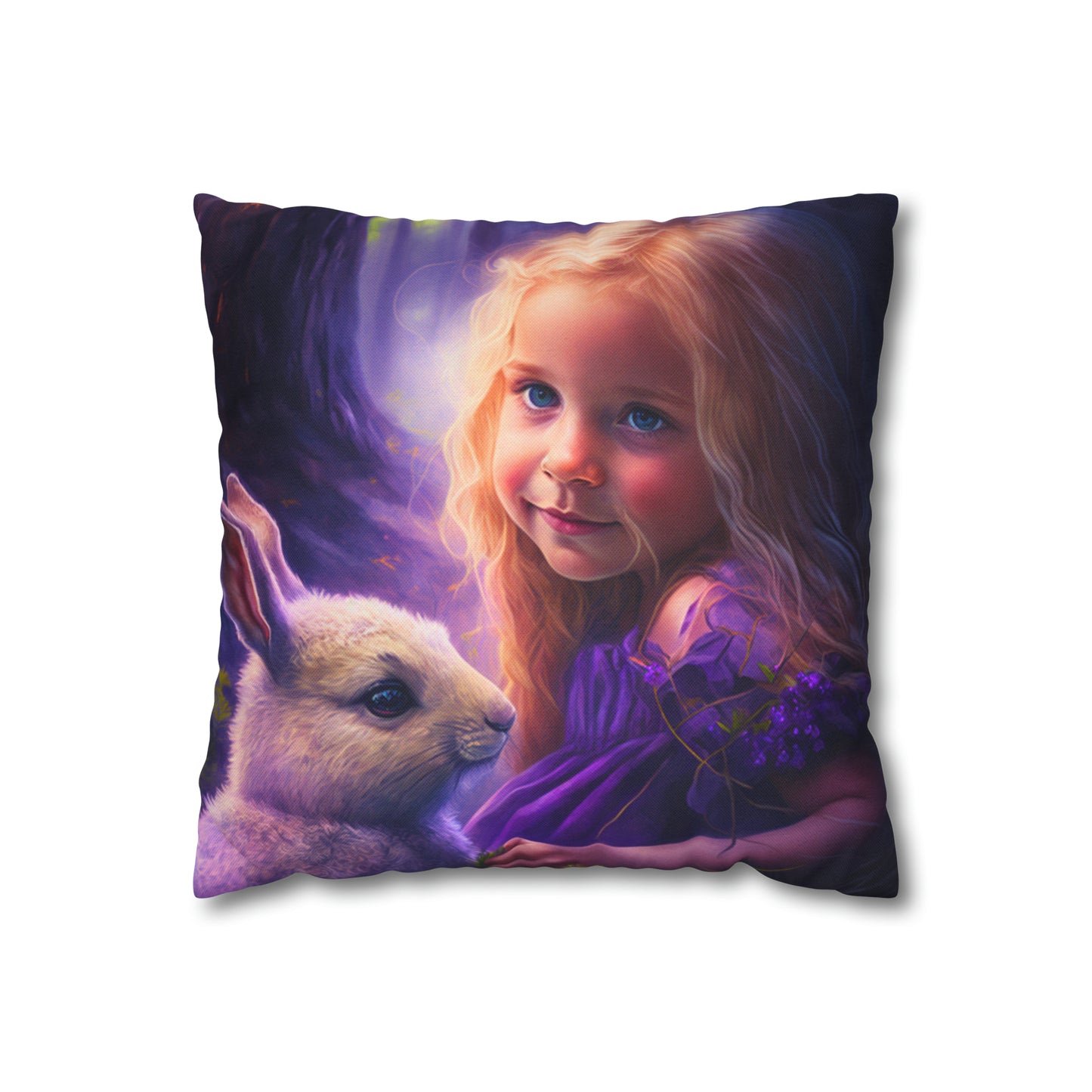 Square Pillow - Lucy and the Enchanted Forest 2