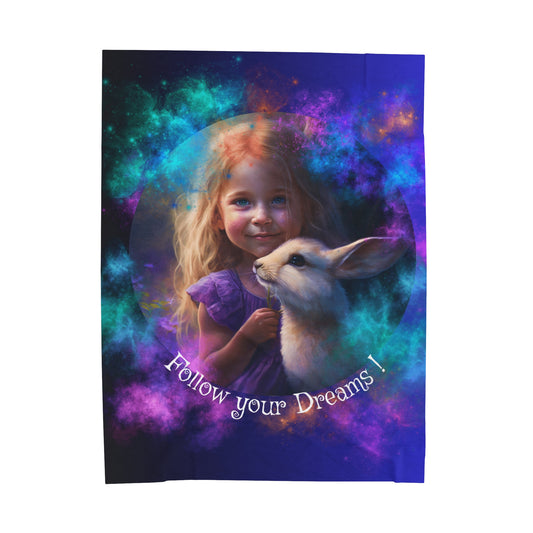 Velveteen Plush Blanket - Lucy and the Enchanted Forest 3