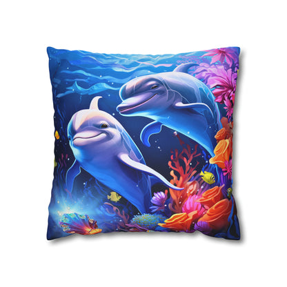 Square Pillow - Underwater Treasure Hunut