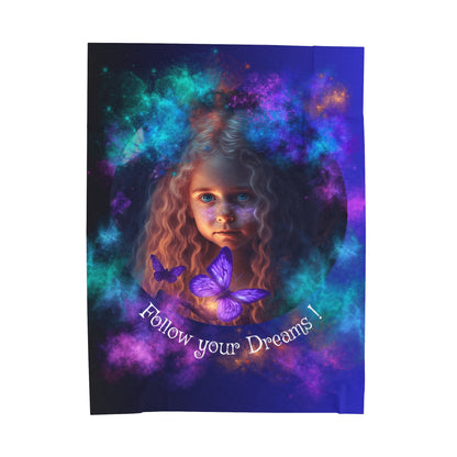 Velveteen Plush Blanket - Lucy and the Enchanted Forest 2