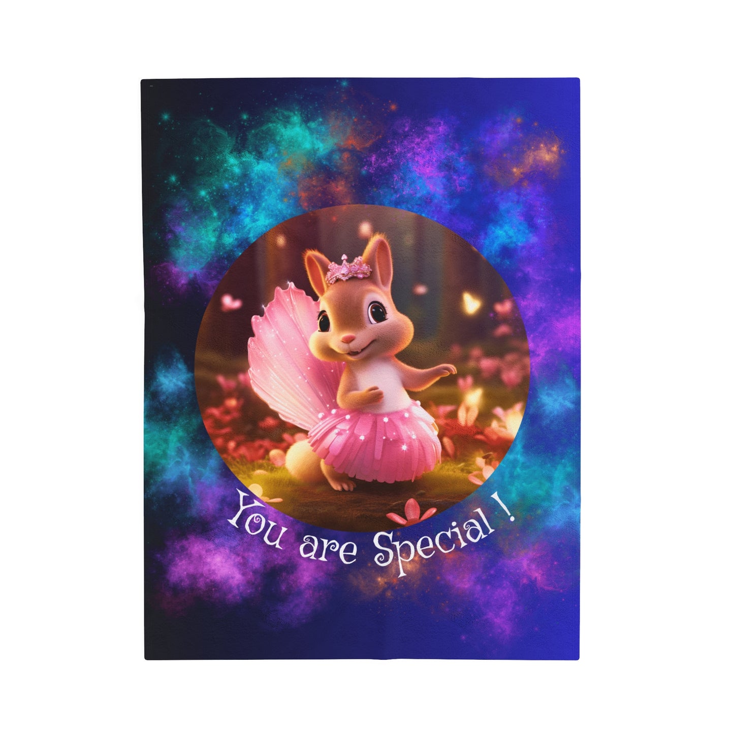 Velveteen Plush Blanket - Lily Ballerina Squirrel