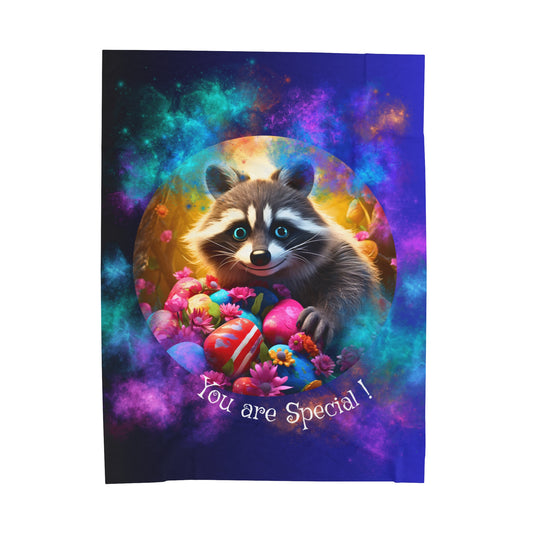 Velveteen Plush Blanket - The Raccoon Who Stole Easter