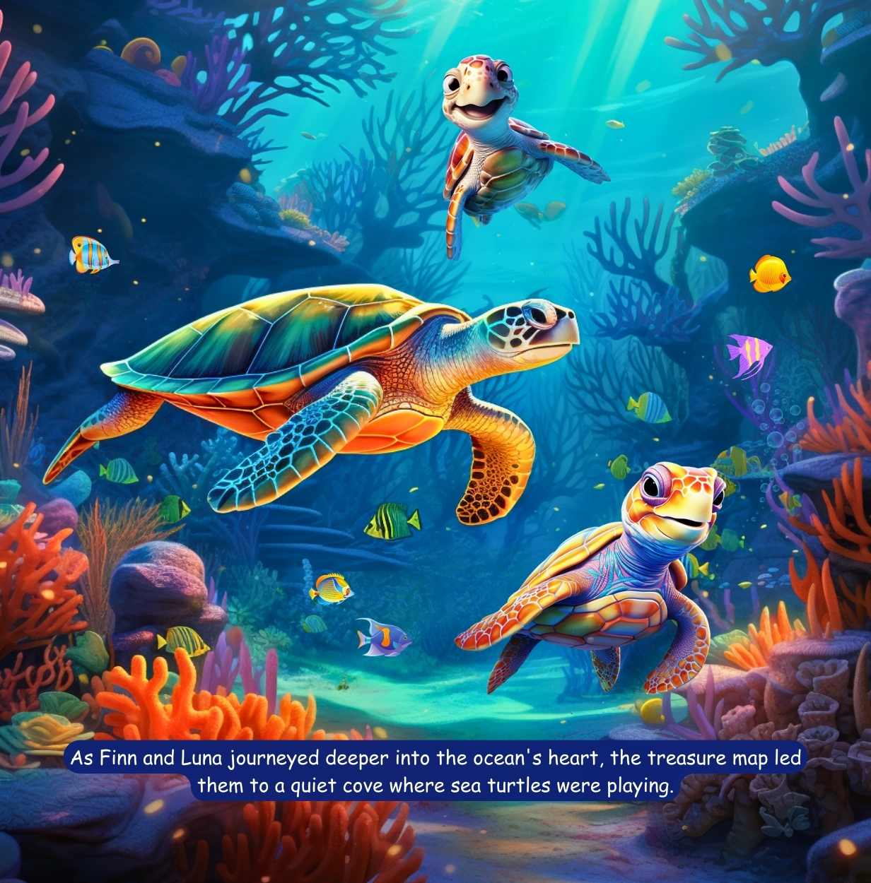 Una búsqueda del tesoro submarina (con páginas para colorear)