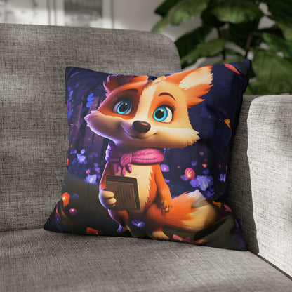 Square Pillow - Cute Fox Jasper