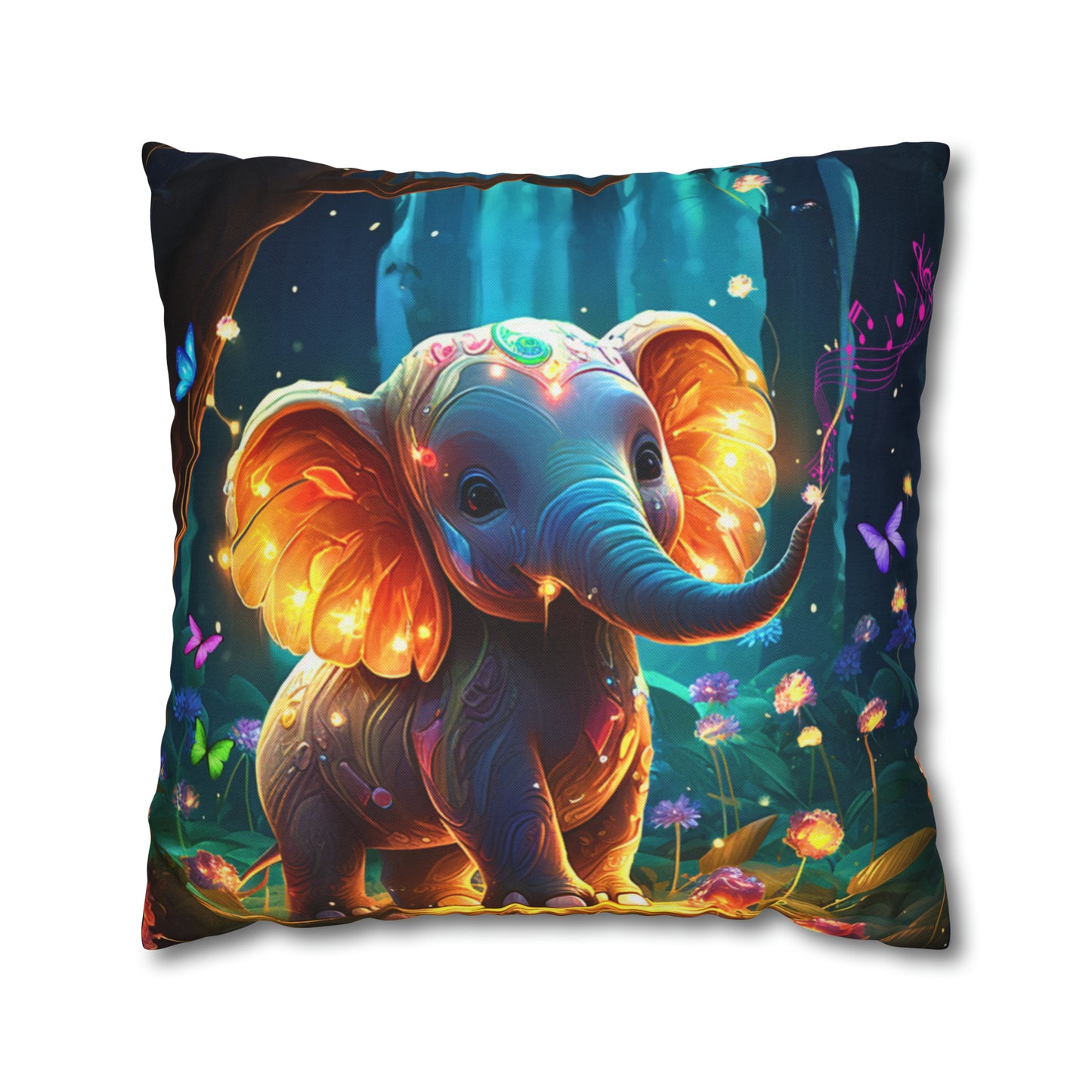 Square Pillow - Enchanted Forest Melody