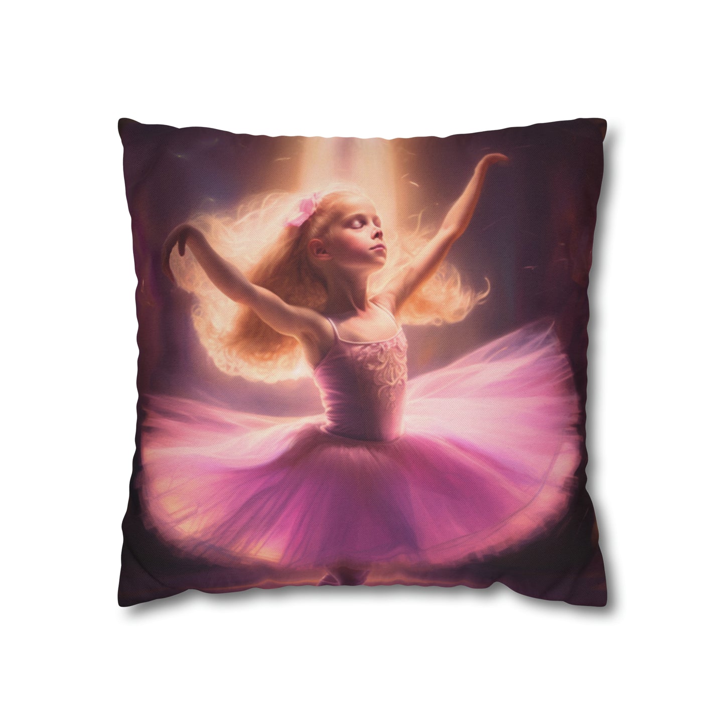 Square Pillow - Sophie's Ballerina Dream