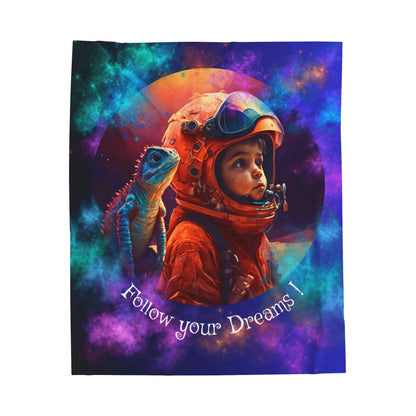 Velveteen Plush Blanket - Liam's Adventures in Space