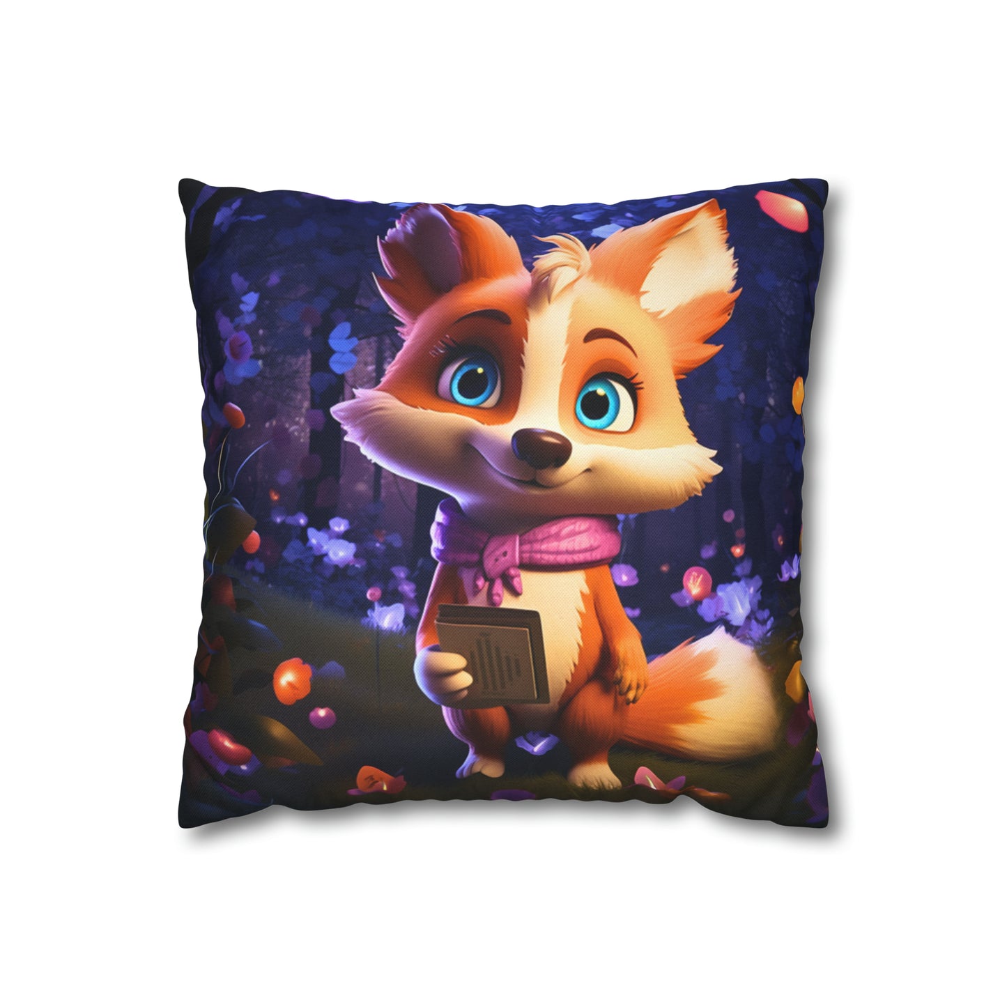 Square Pillow - Cute Fox Jasper