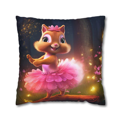 Square Pillow - Cute Ballerina Lily