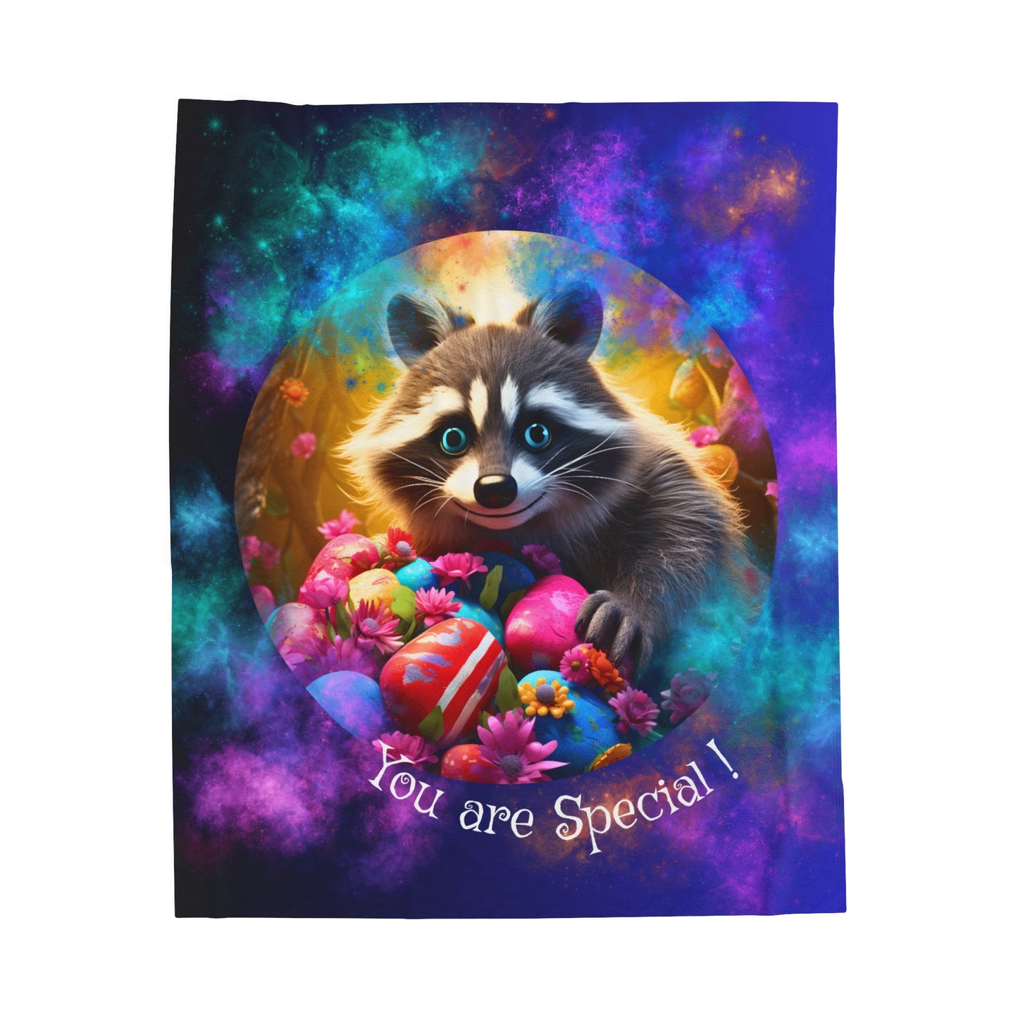 Velveteen Plush Blanket - The Raccoon Who Stole Easter