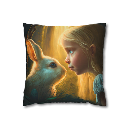 Square Pillow - Lucy and the Enchanted Forest 1