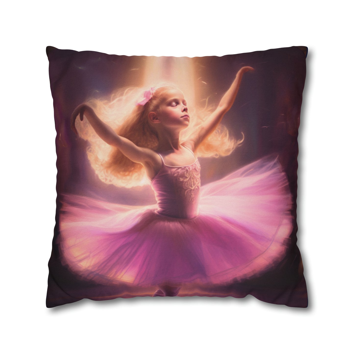 Square Pillow - Sophie's Ballerina Dream