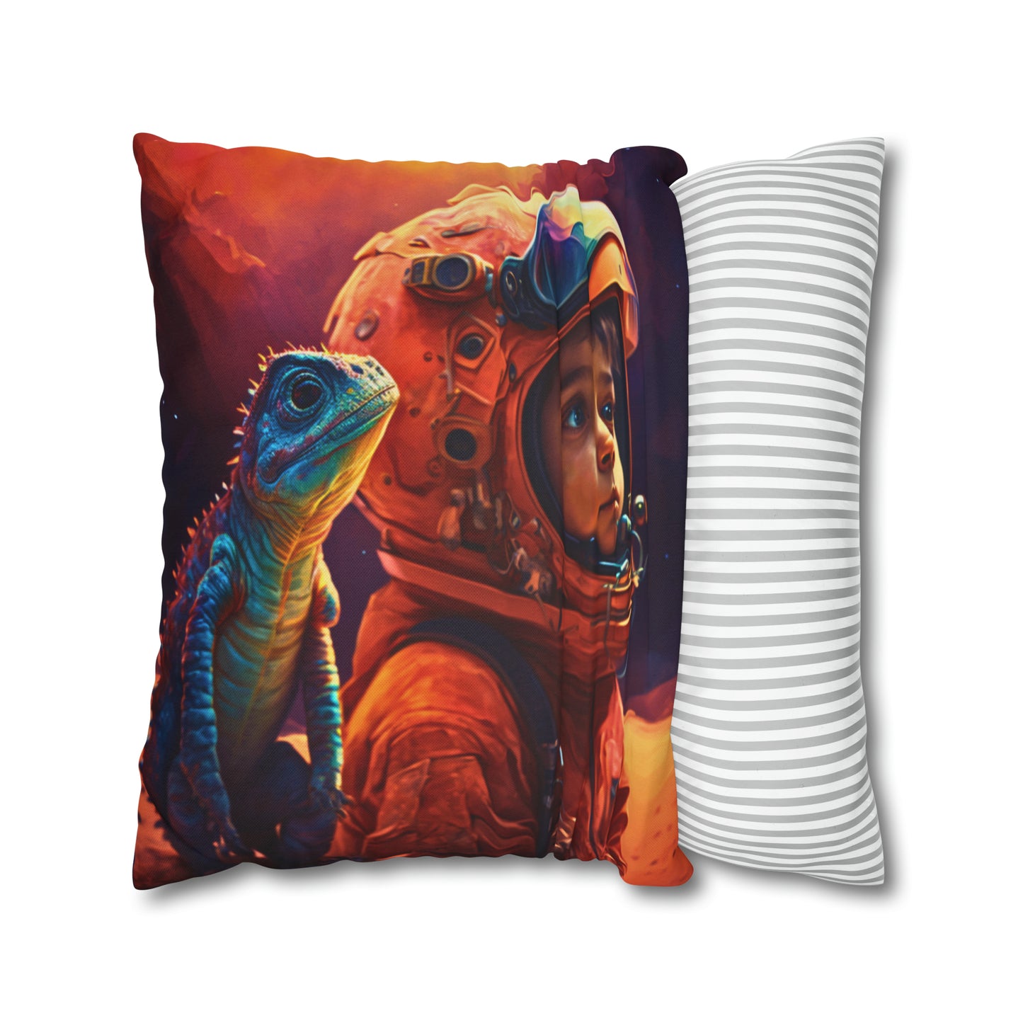 Square Pillow - Liam's Adventures in Space