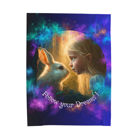 Velveteen Plush Blanket - Lucy and the Enchanted Forest 1