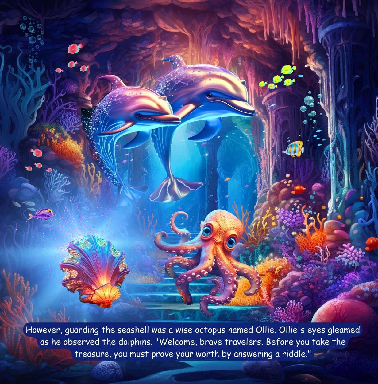 Una búsqueda del tesoro submarina (con páginas para colorear)