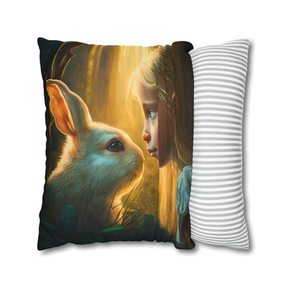 Square Pillow - Lucy and the Enchanted Forest 1