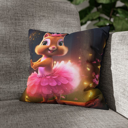 Square Pillow - Cute Ballerina Lily