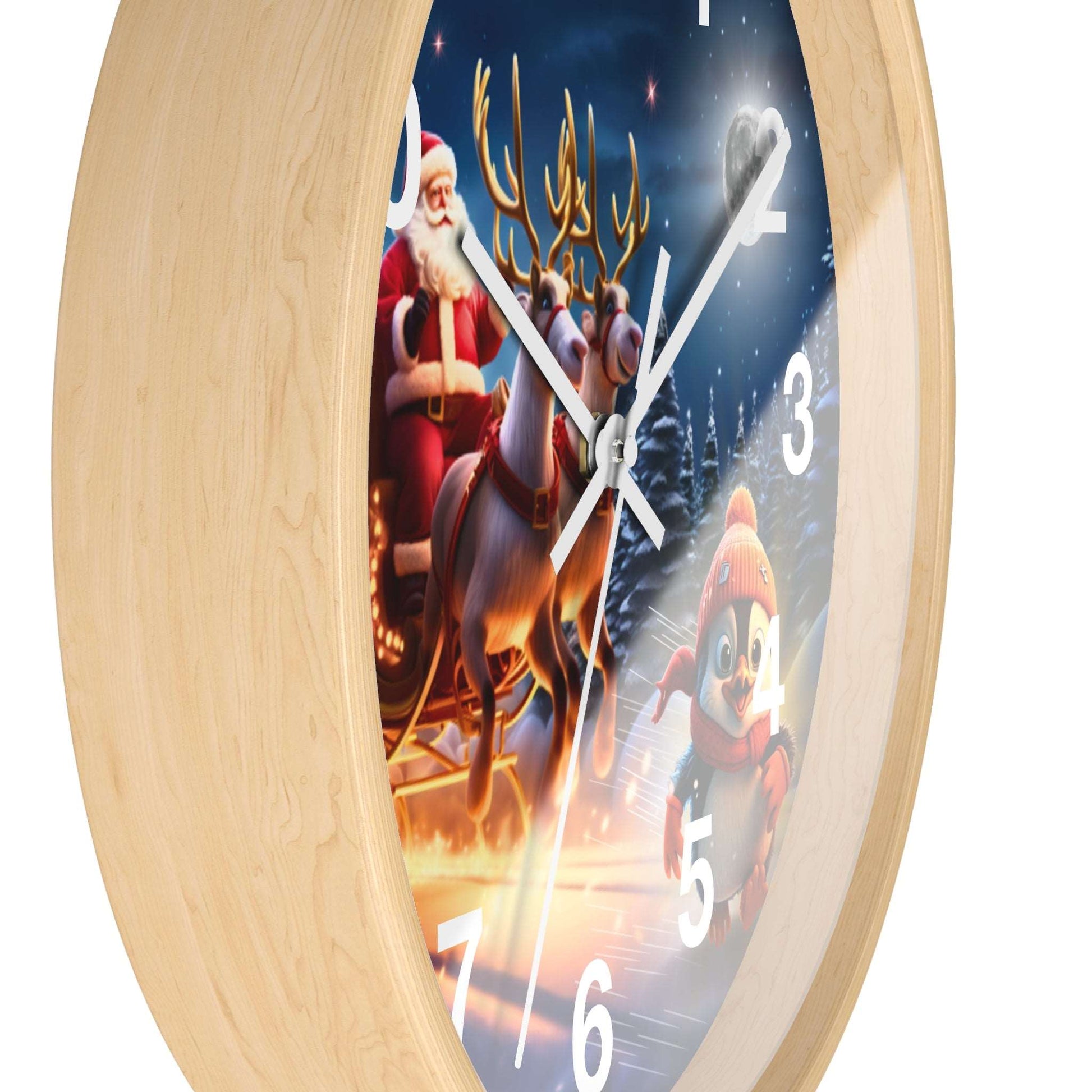 Wall Clock - Christmas with Penguin Pippin