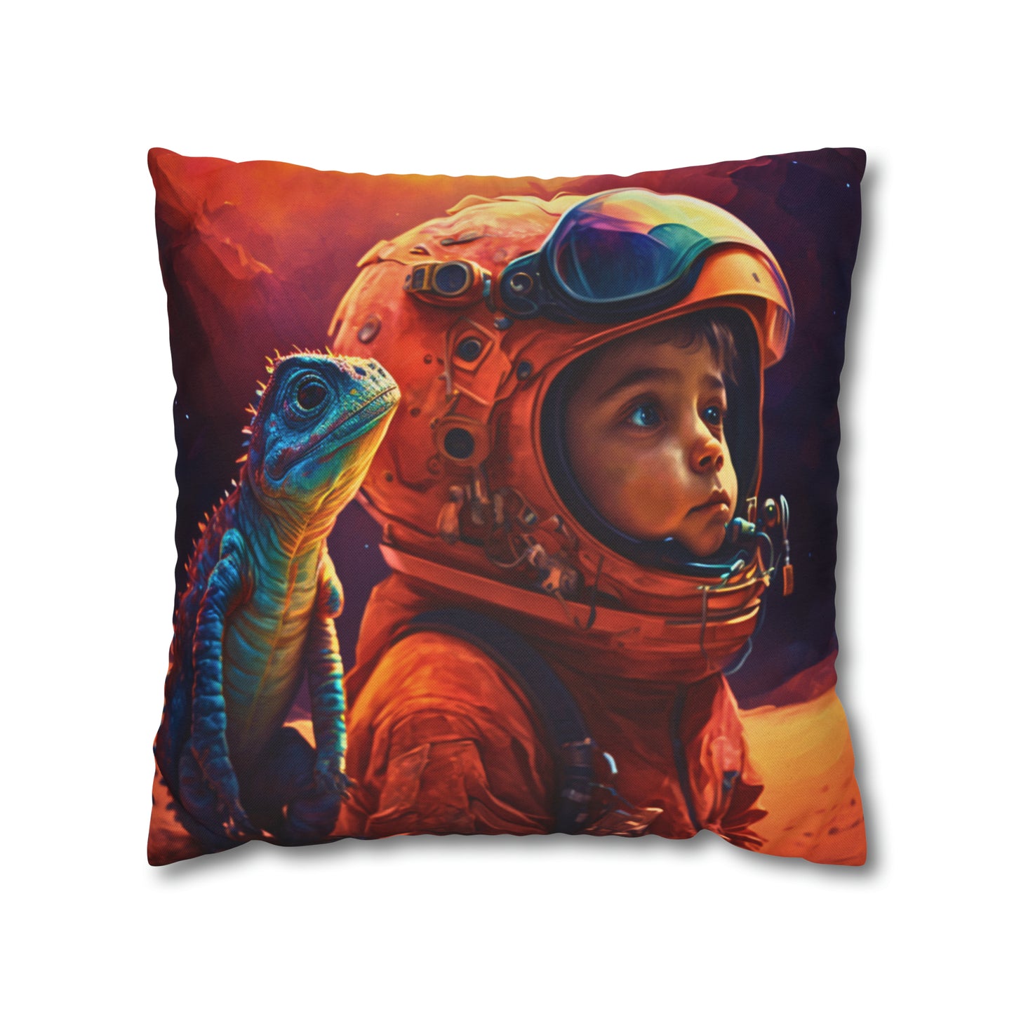 Square Pillow - Liam's Adventures in Space