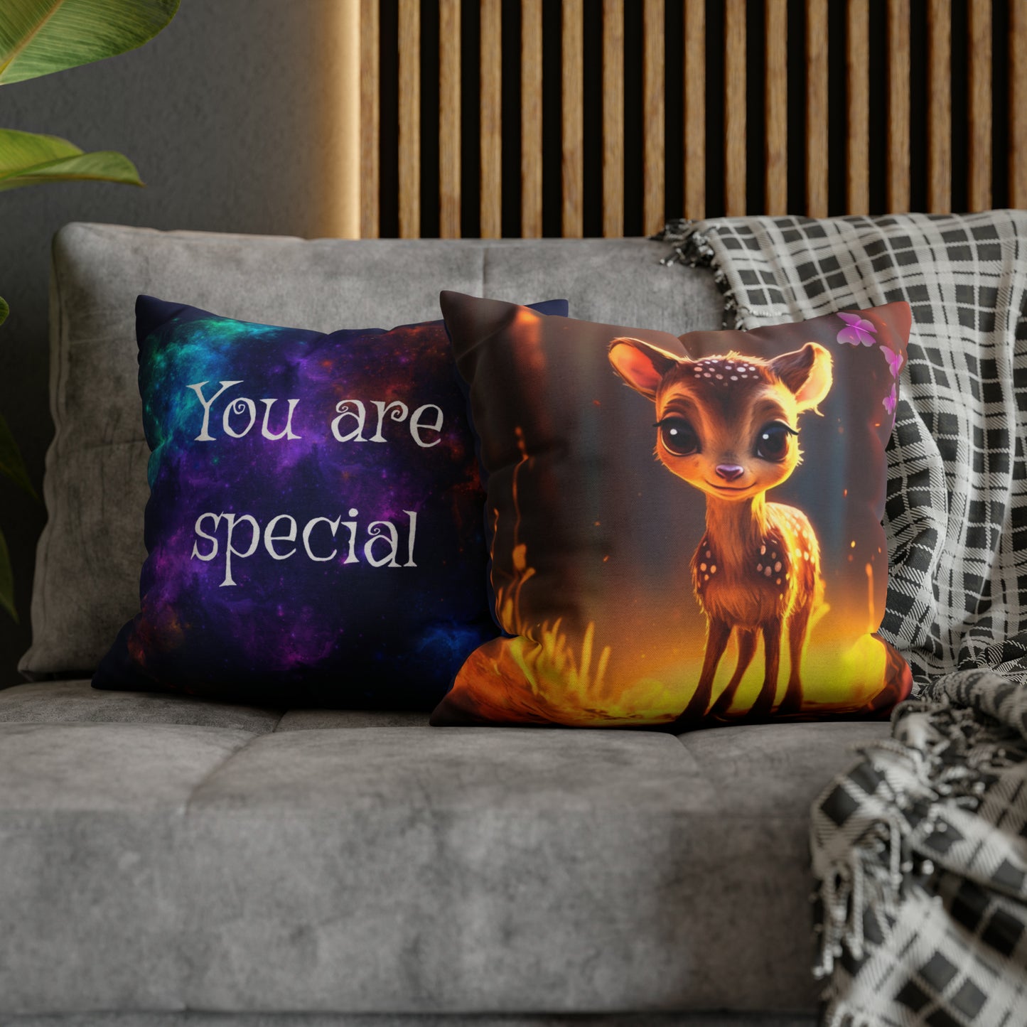 Square Pillow - Cute Deer