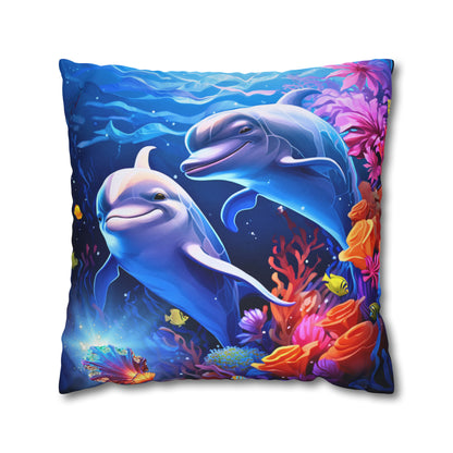 Square Pillow - Underwater Treasure Hunut