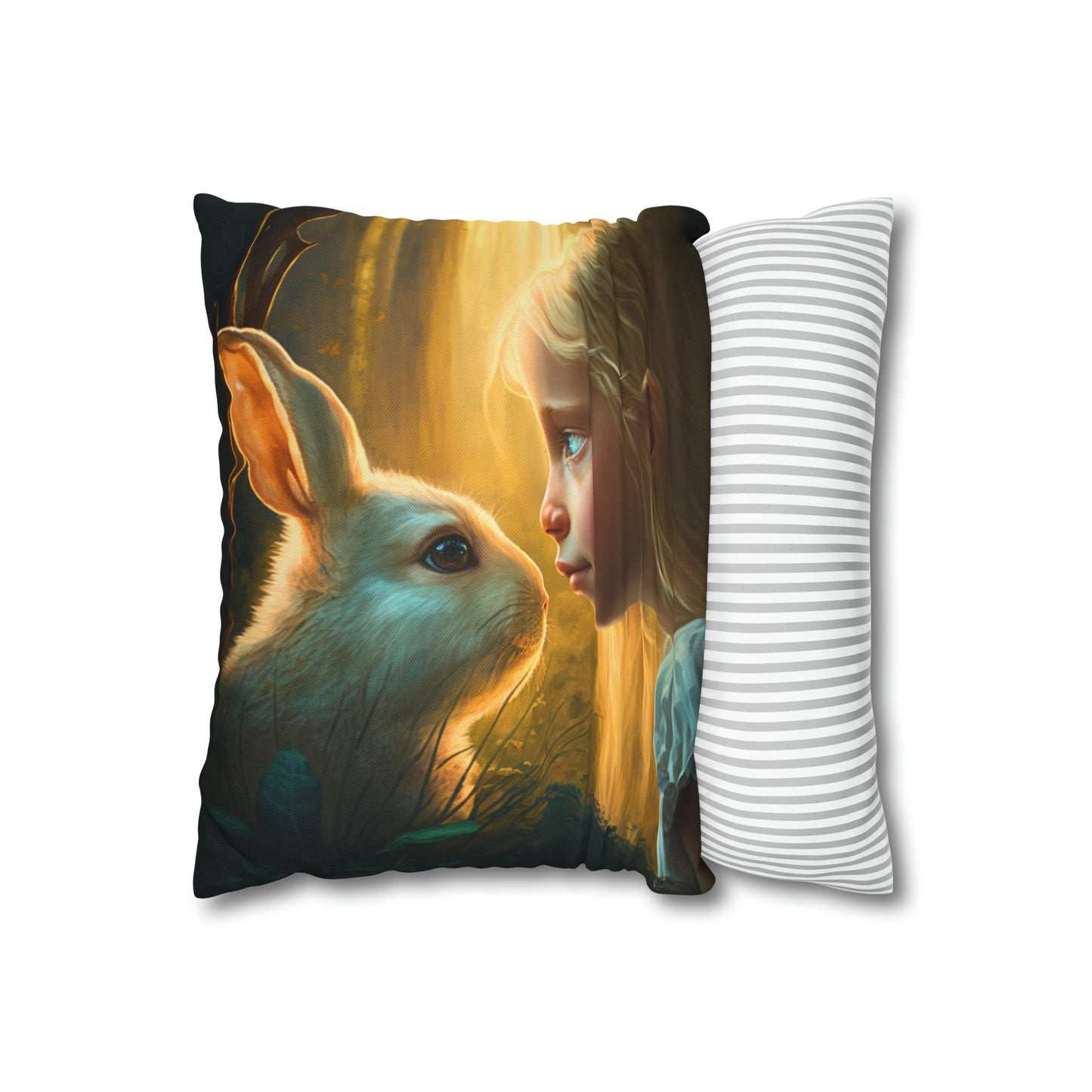 Square Pillow - Lucy and the Enchanted Forest 1