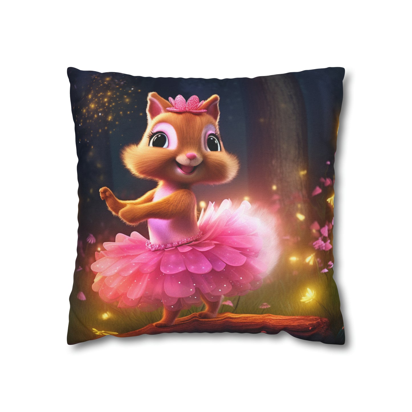 Square Pillow - Cute Ballerina Lily