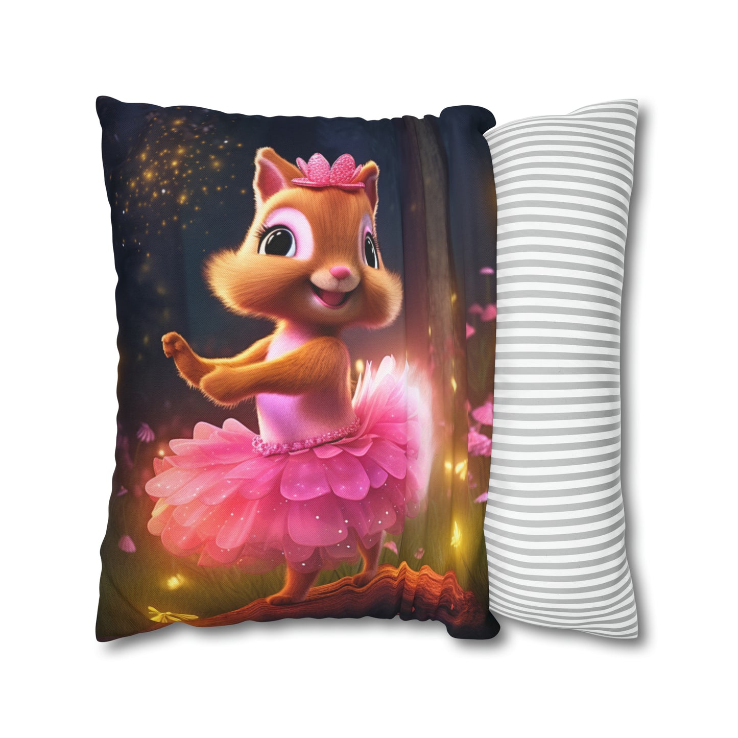 Square Pillow - Cute Ballerina Lily