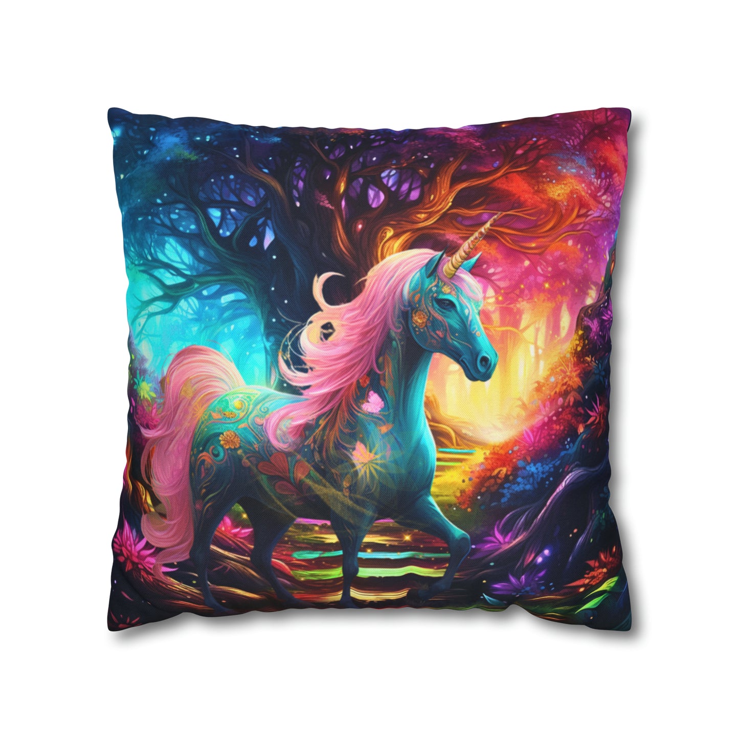 Square Pillow - Unicorn Luna 2