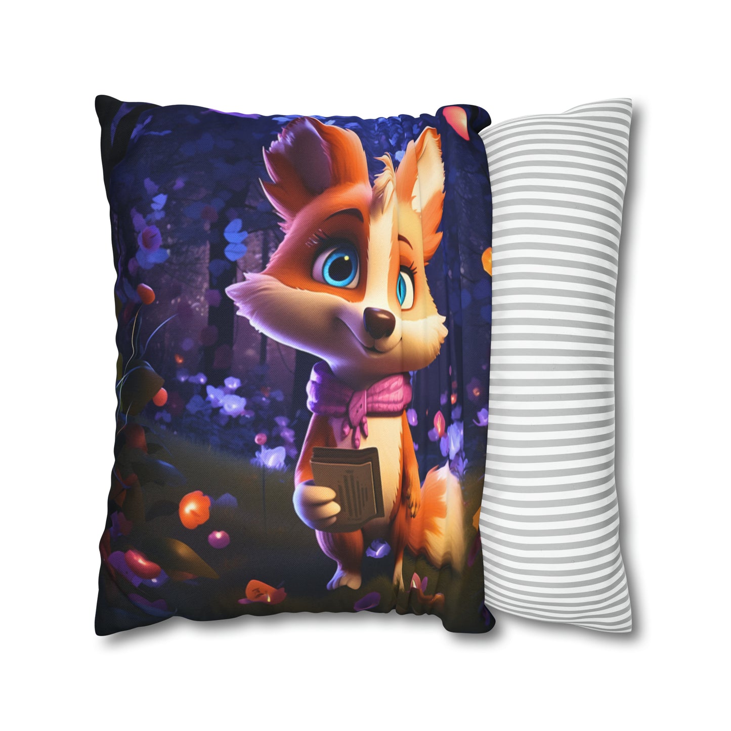 Square Pillow - Cute Fox Jasper