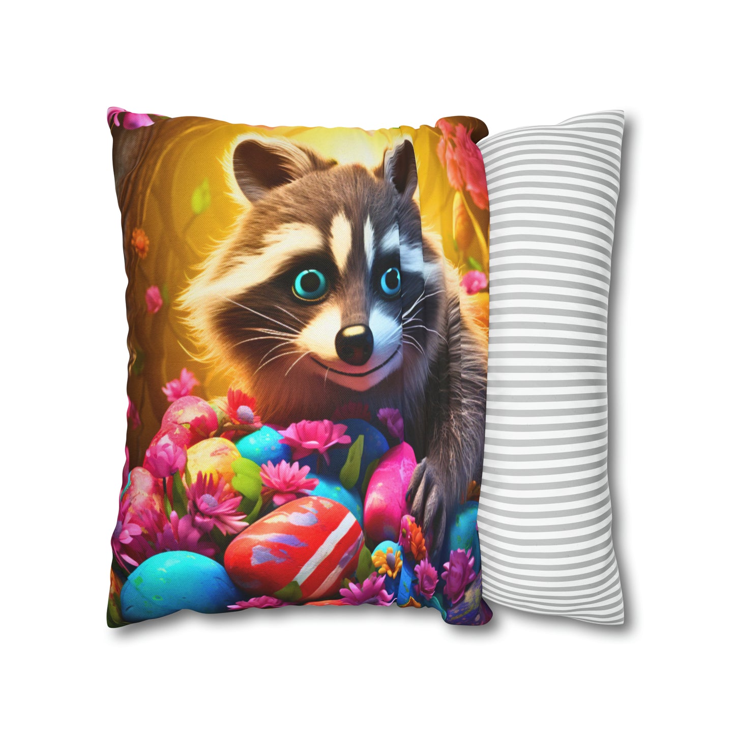 Square Pillow - The Raccoon Who Stole Easter