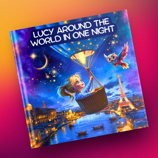 Lucy Around the World in One Night (Paperback with Coloring Book)