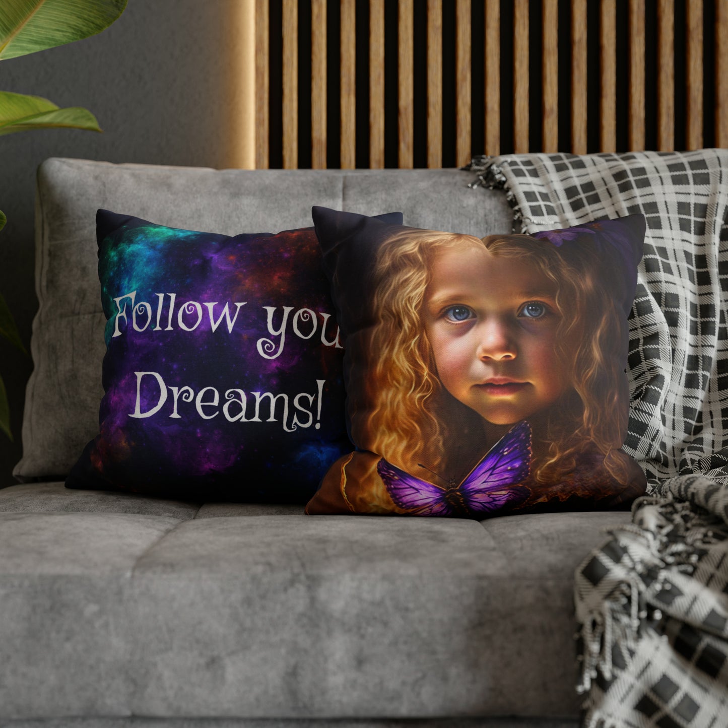 Square Pillow - Lucy and the Enchanted Forest 3