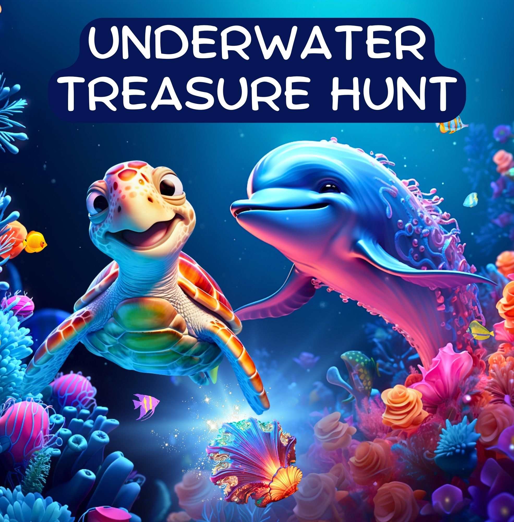 An Underwater Treasure Hunt (with Coloring Pages)