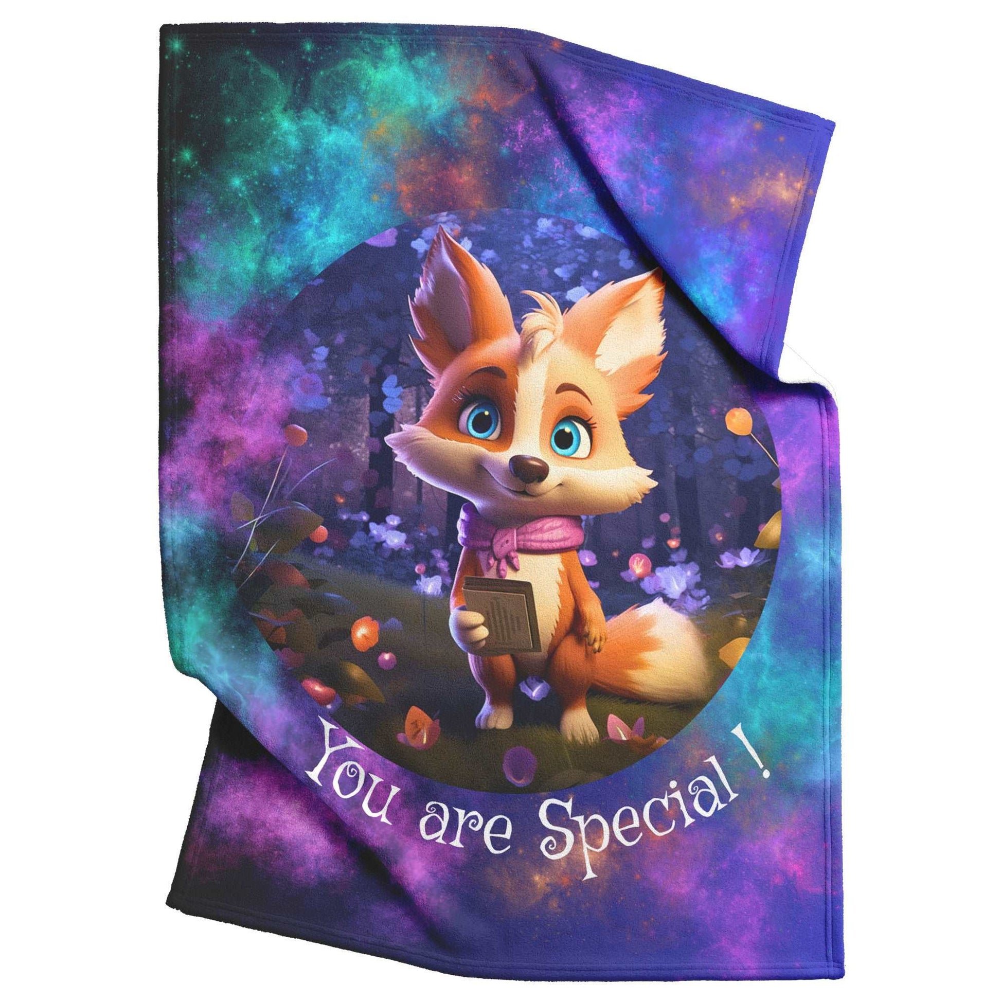 Fleece Blanket - Cute Fox Jasper