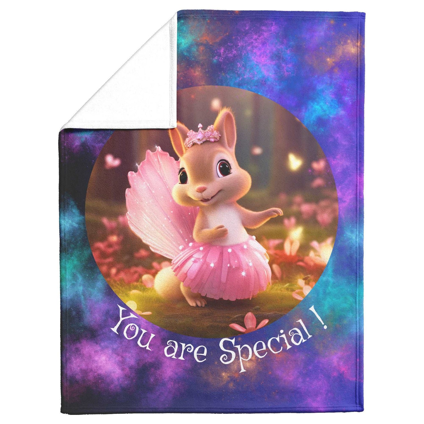 Fleece Blanket - Lily the Cute Ballerina Squirrel