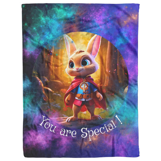 Fleece Blanket - Superhero Rabbit Benny