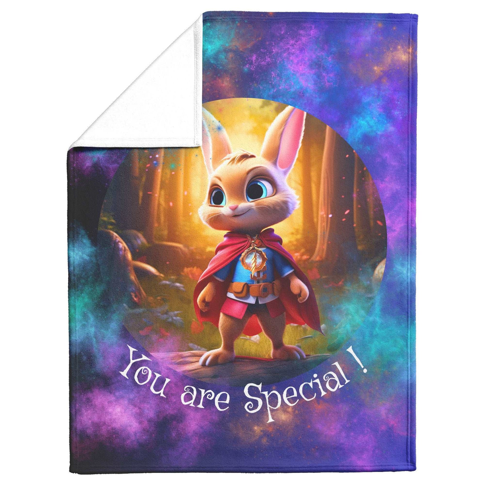 Fleece Blanket - Superhero Rabbit Benny