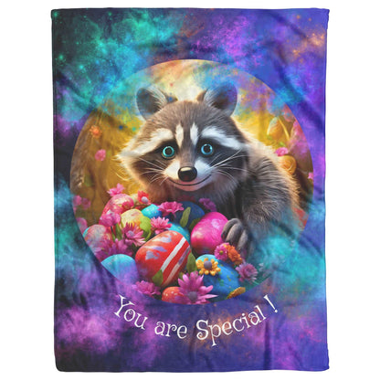Fleece Blanket - The Raccoon Who Stole Easter