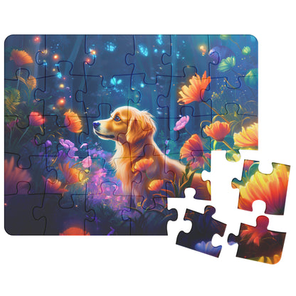 Jigsaw Puzzle - Cute Golden Retriever Dog (comes in 30, 110, 252, or 500 Piece)