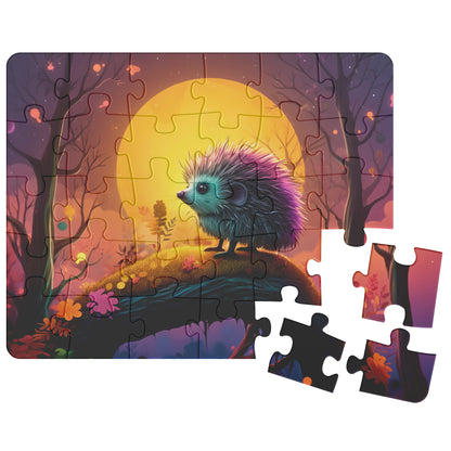 Jigsaw Puzzle - Cute Hedgehog (comes in 30, 110, 252, or 500 Piece)
